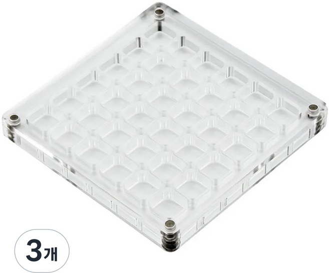 빈지쇼핑 콩알금 아크릴 보관함 케이스, 36칸, 3개
