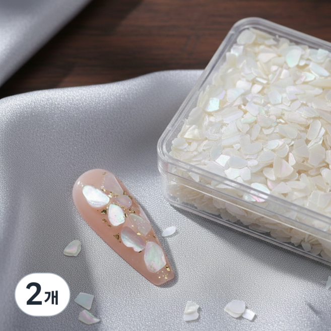 클래식네일 아트 자개 네일파츠 젤네일아트재료, 2개, 오로라(040)
