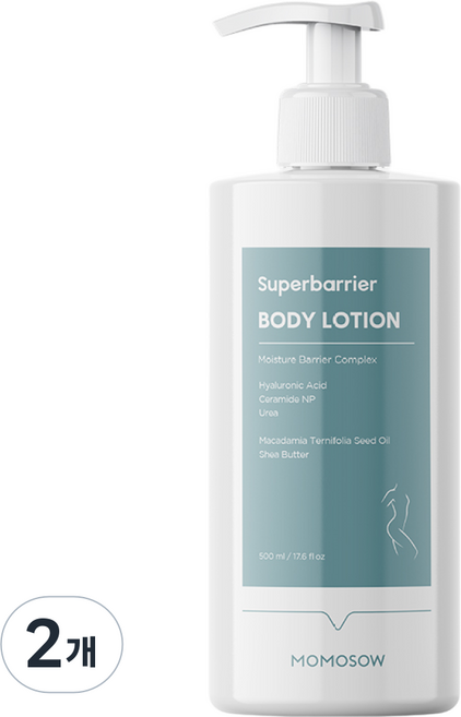 모모쏘우 슈퍼배리어 바디로션, 2개, 500ml