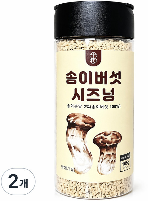 프리미엄 송이버섯 시즈닝 분말 105g 캠핑 만능 천연 조미료 가루, 2개