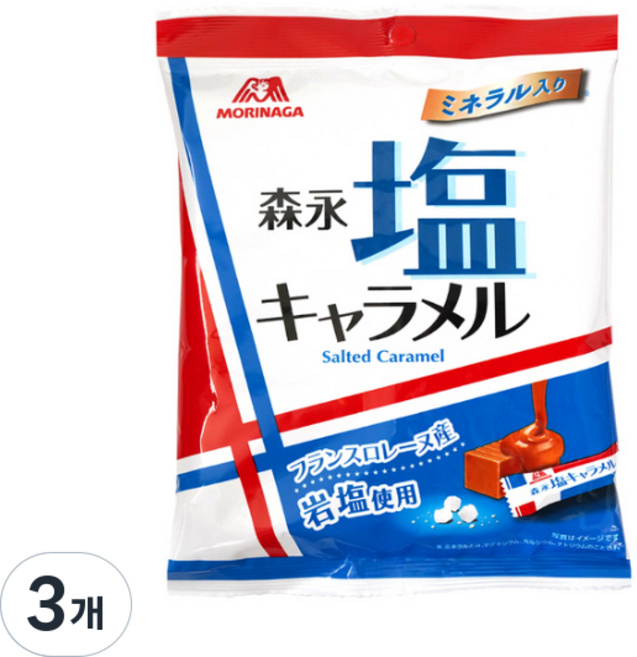 모리나가 소금맛 카라멜, 3개, 83g