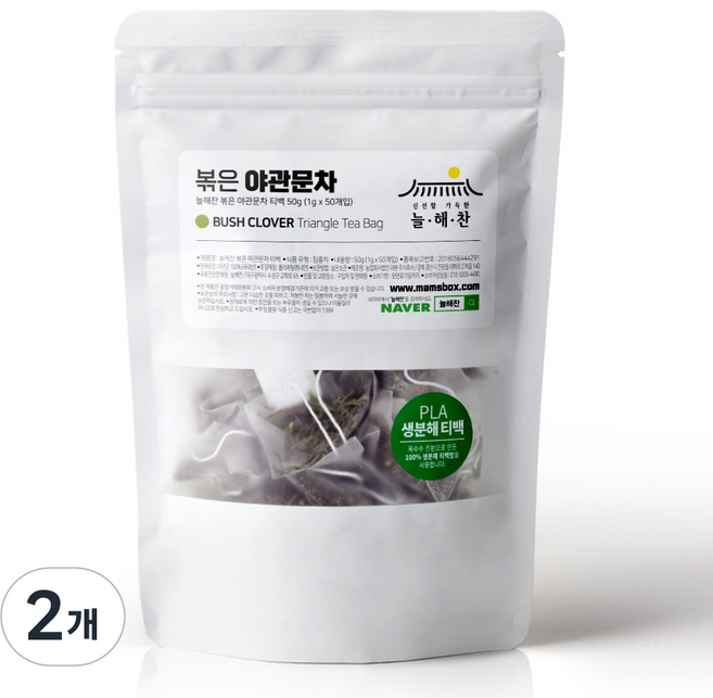 늘해찬 볶은 국산 야관문차 야관문티백 삼각티백 대용량, 1g, 50개입, 2개