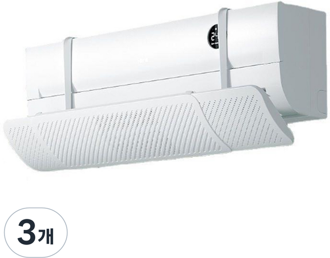 벽걸이 에어컨 윈드바이저 바람막이 가림막 무타공 걸이형 길이조절, 3개