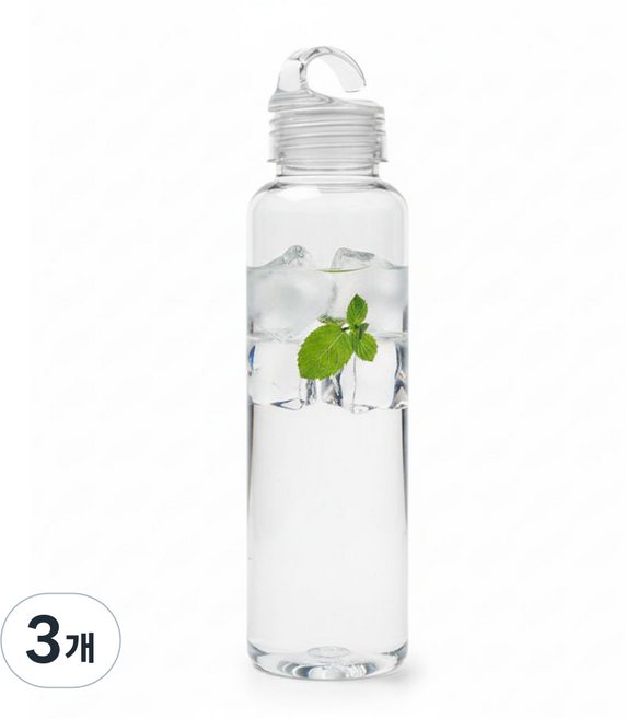 클리어 500 물병 보틀 휴대용 러닝 등산 스포츠 국산 안심소재 BPAfree, 3개, 500ml, 500무지투명