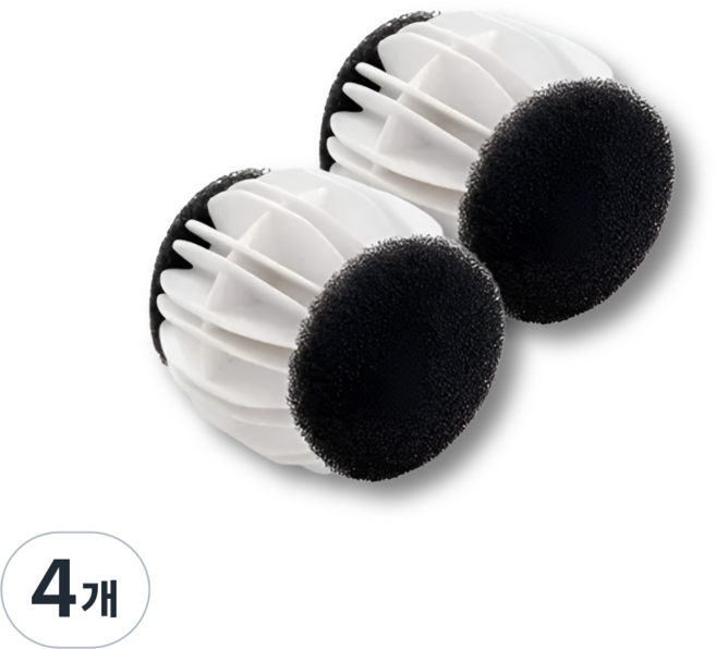 247Products 런드리볼 엉킴방지 먼지흡착 강력세척 세탁볼, 4개, 화이트