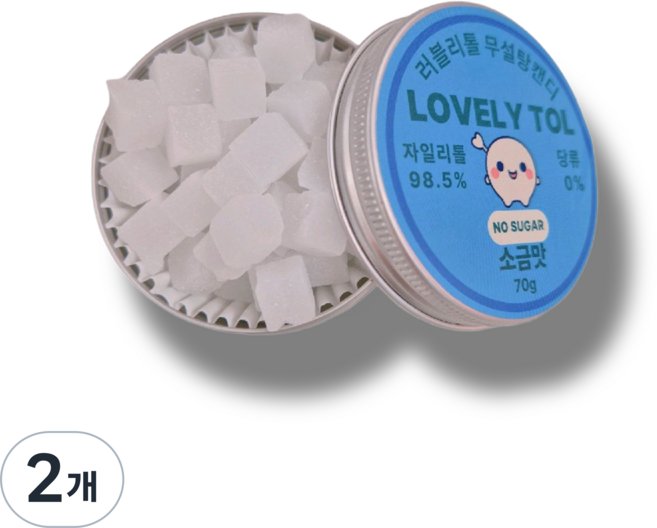 러블리톨 소금맛 무설탕 자일리톨캔디, 2개, 70g