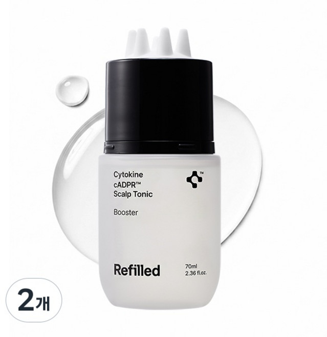 리필드 사이토카인 cADPR 헤어토닉 부스터 프로 두피앰플, 70ml, 2개