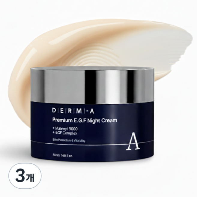 덤에이 프리미엄 피부탄력 주름개선 영양 고보습 이지에프 리프팅 나이트 크림, 50g, 3개
