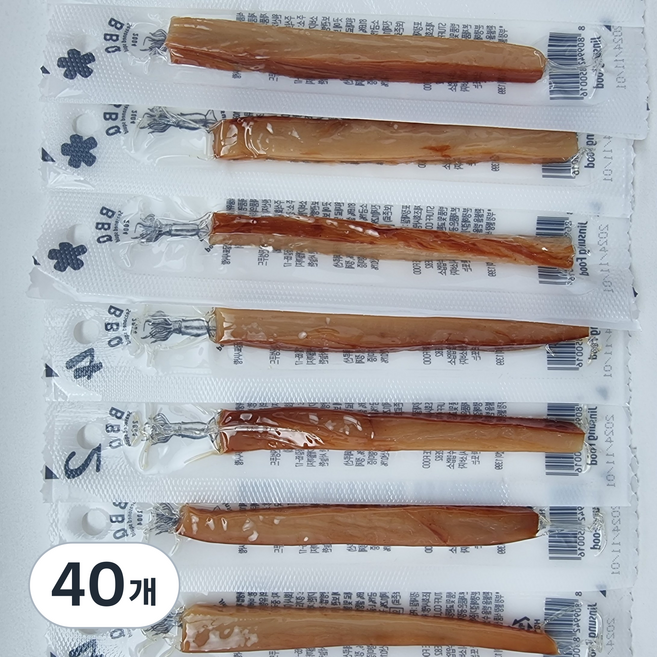 복만유통 바베큐페스츄리오징어스틱, 40개, 10g