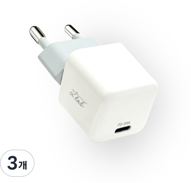 엘랩 간투고30 Gan 30w 초경량 미니 고속충전기, 3개