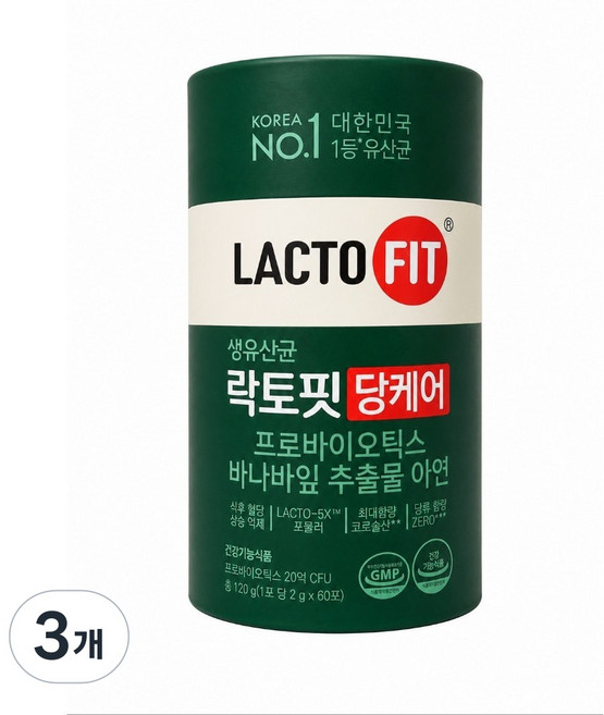 락토핏 당케어 유산균, 120g, 3개