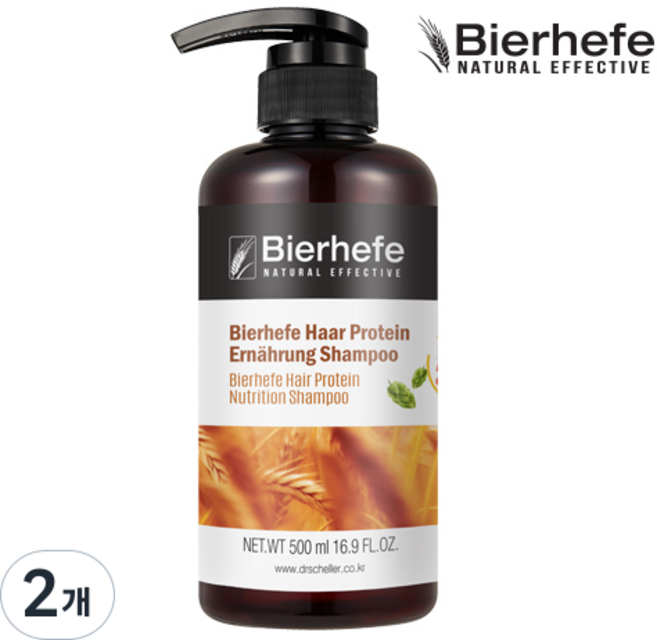 비어헤페 헤어단백질 영양 샴푸, 500ml, 2개