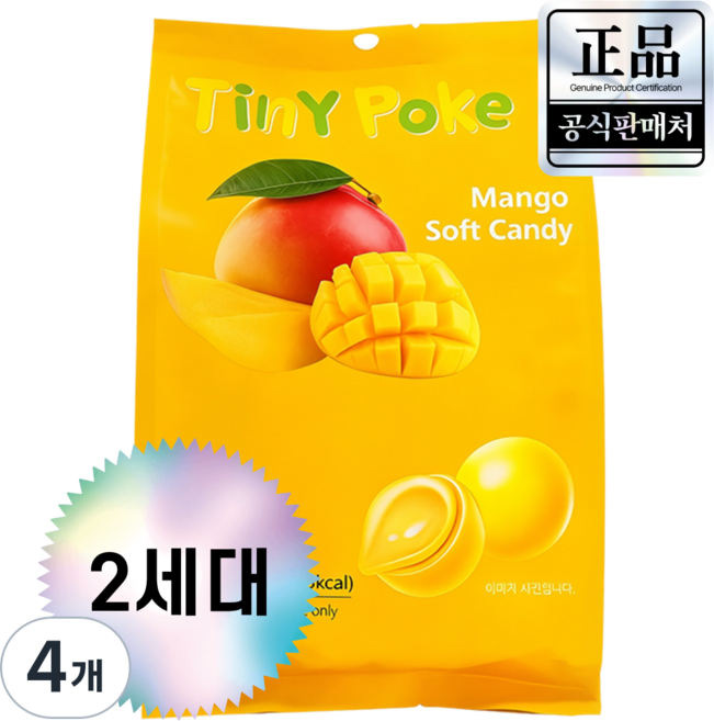 티니포크 쫀득달콤 대용량 망고젤리, 4개, 320g