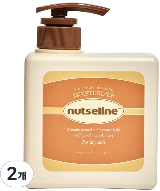 넛세린 슈퍼 넛 너리싱 모이스처라이저 언센티드, 2개, 500ml