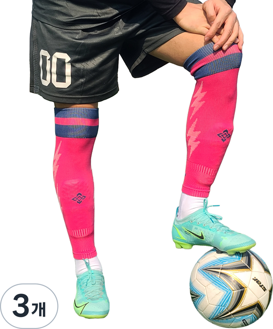 이지로치 프로 튜브 스타킹, 3개, 핫핑크