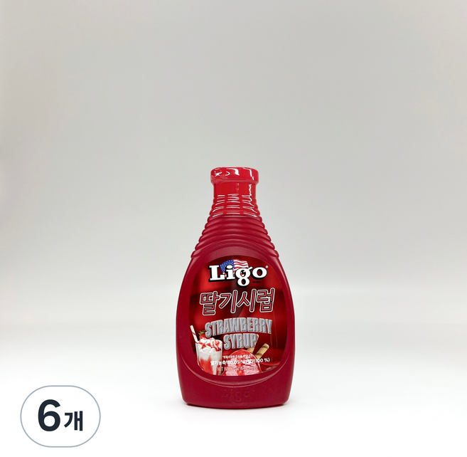 리고 딸기 시럽 585g, 6개
