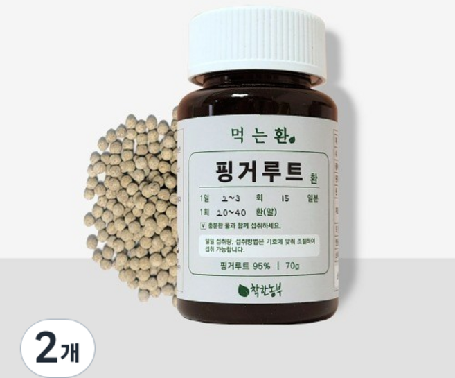 착한농부 NEW 핑거루트환, 2개, 70g