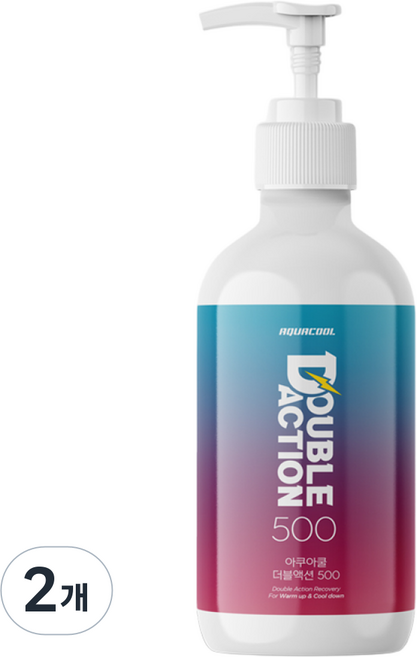 아쿠아쿨 더블액션 500, 500ml, 2개
