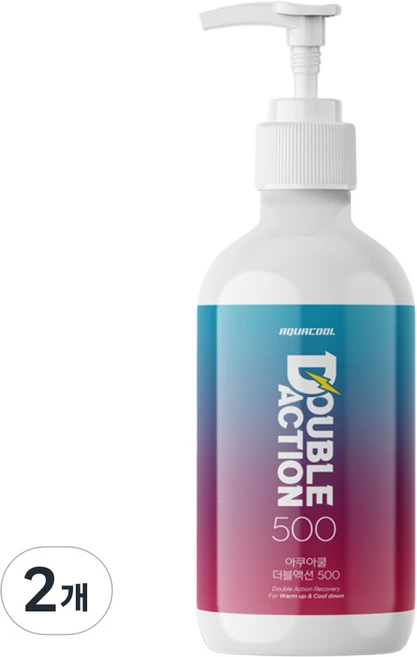아쿠아쿨 더블액션 500, 500ml, 2개 - 쿠팡