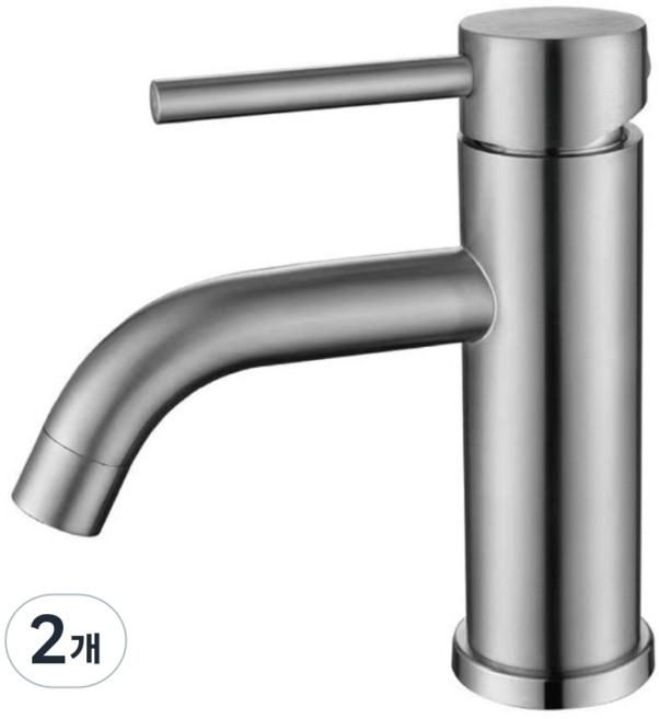 비고 VG-1001SS 무광 스텐 원홀 세면 수전, 2개