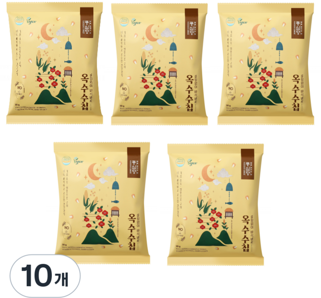 풍심당 열풍칩 무설탕 옥수수칩 쌀과자 제로 과자 저당 과자 건강간식, 10개, 30g