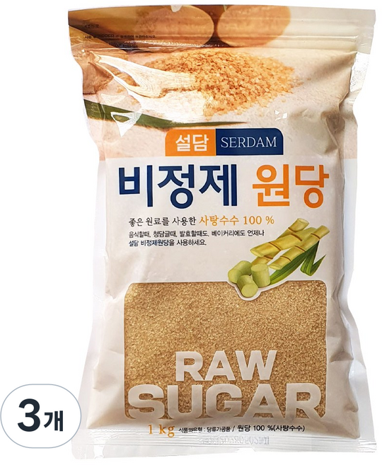 설담 비정제원당 1KG, 3개