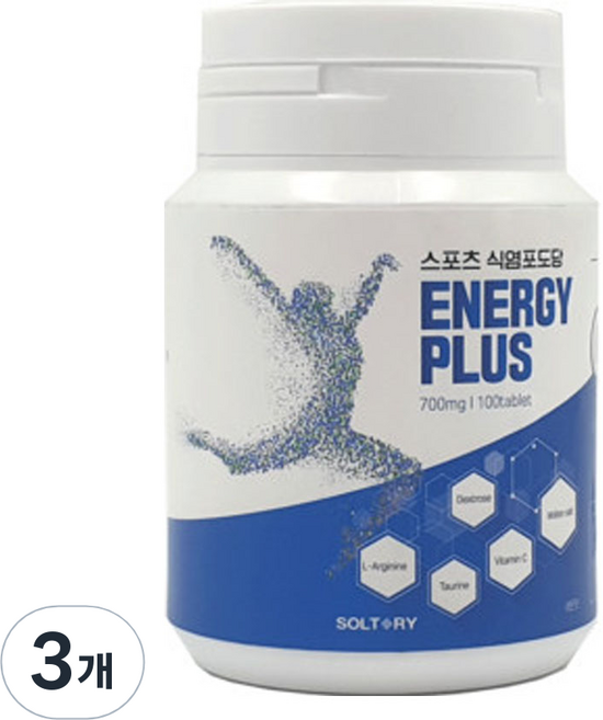 구구솔트 스포츠 식염포도당 에너지플러스 레몬맛, 100정, 3개