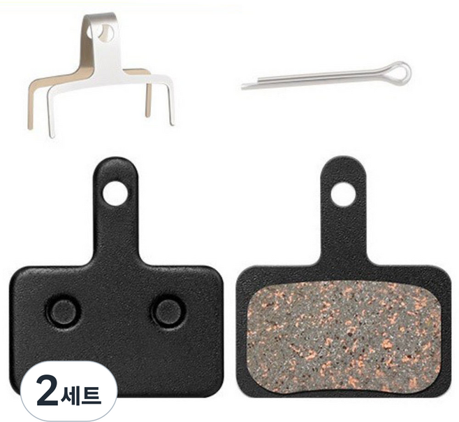 셀프교체 좌+우 1쌍 호환 전기자전거 디스크 브레이크 패드 시마노 데오레 유압 디스크 브레이크 패드 호환 세미메탈 텍트로 복동식, 2세트