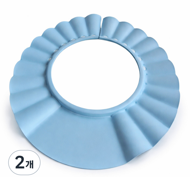 로로랜디 성인 샴푸캡 환자 EVA 임산부 머리감기 노인용 쌍수 어른 헤드캡 샤워 요양원, 2개, 블루