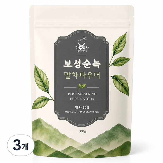 가루박사 보성 말차 파우더, 100g, 3개, 1개입