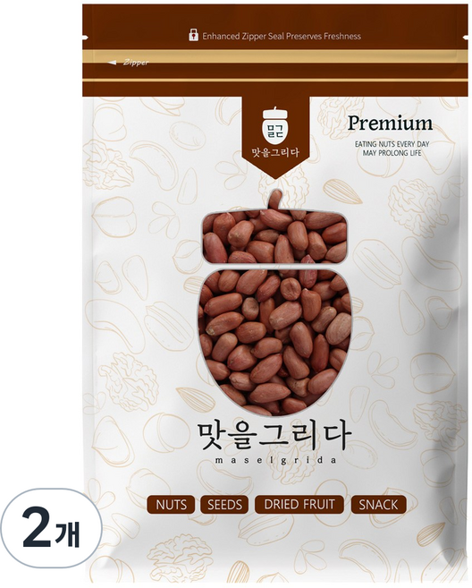 맛을그리다 볶음 알땅콩, 1kg, 2개