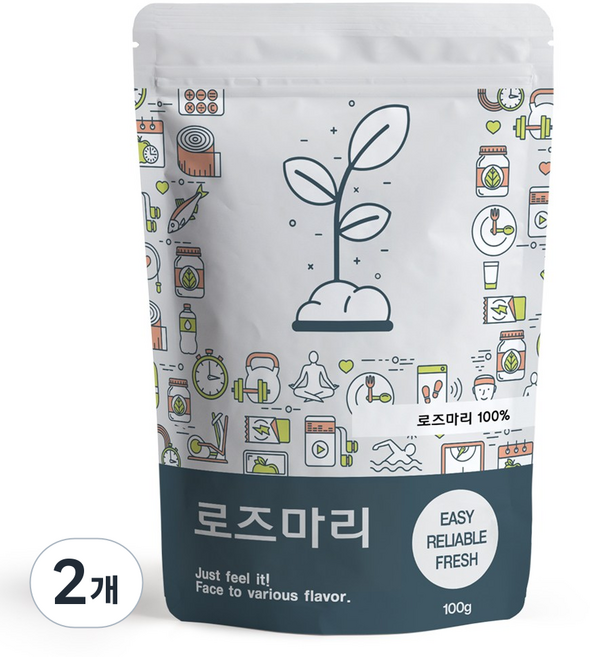 푸른빈 로즈마리 홀 천연향신료, 100g, 2개