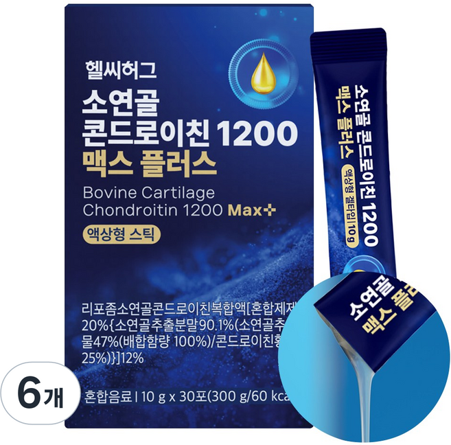 런칭 리포좀 소연골 콘드로이친 1200 액상형 스틱 식약청 HACCP 인증, 6개, 30회분