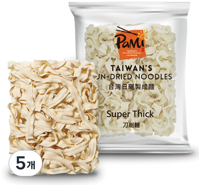 비건 도삭면 쫄깃한 면발 면사리 두꺼운면, 90g, 5개