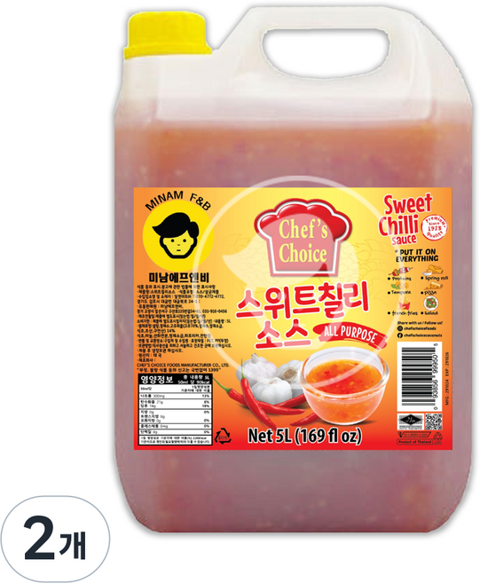 쉐프초이스 스위트 칠리소스, 2개, 5L