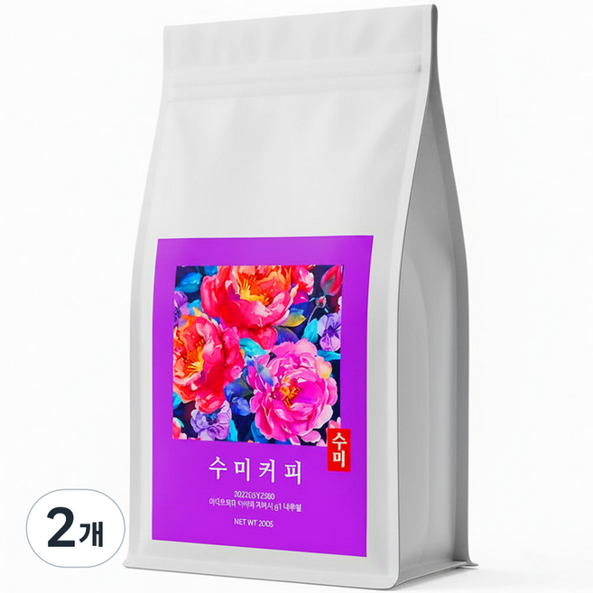 수미커피 에티오피아 아바야 게이샤 G1 내추럴 스페셜티 원두, 500g, 2개, 홀빈(분쇄안함)