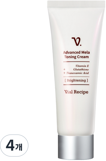 바이알레시피 트라넥삼산 글루타치온 비타민E 7일 완성 다이아광채 멜라토닝 크림, 4개, 70ml