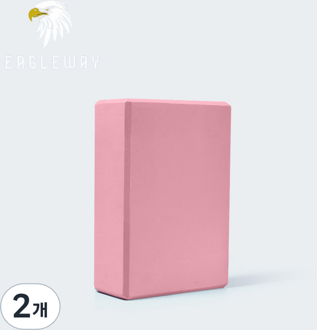 이글웨이 요가블럭 EVA 요가벽돌, 2개, 핑크