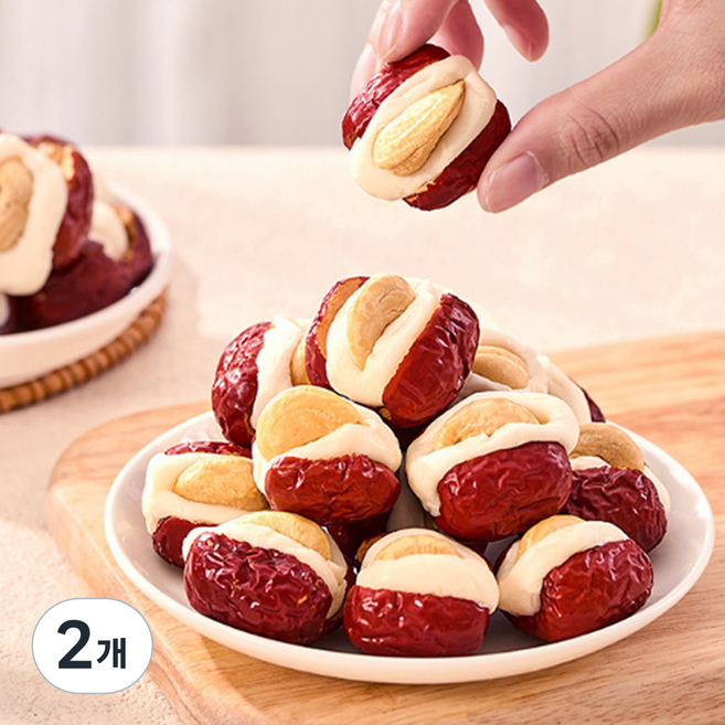 오리지널 대추 밀크캐슈넛 프리미엄간식 개별포장 디저트, 2개, 250g