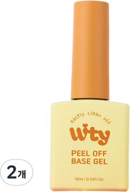 위티 필오프 베이스 젤, 2개, 10ml, 투명