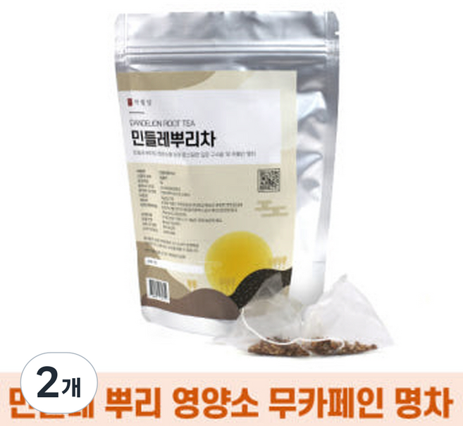 작월담 민들레뿌리차, 1g, 15개입, 2개