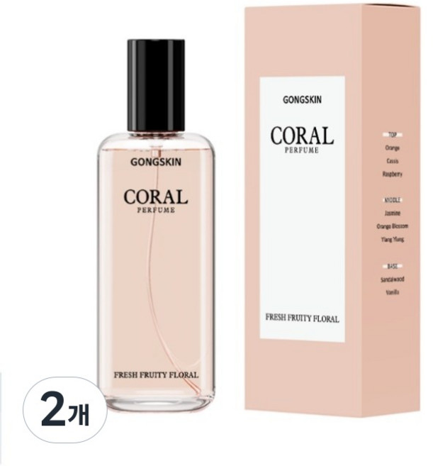 코랄 향수 (프레쉬 플로럴 향), 2개, 50ml