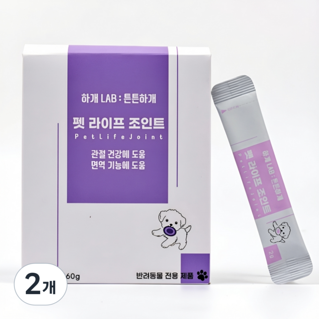 하개랩 튼튼하개 강아지 고양이 관절 슬개골 영양제, 2개, 뼈/관절강화, 30회분