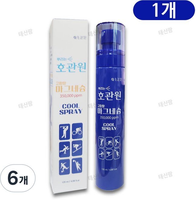 호관원 뿌리는 마그네슘 스프레이, 6개, 1개입