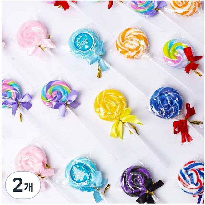 리본 롤리팝 고급 수제캔디 대용량 24입, 2개, 288g