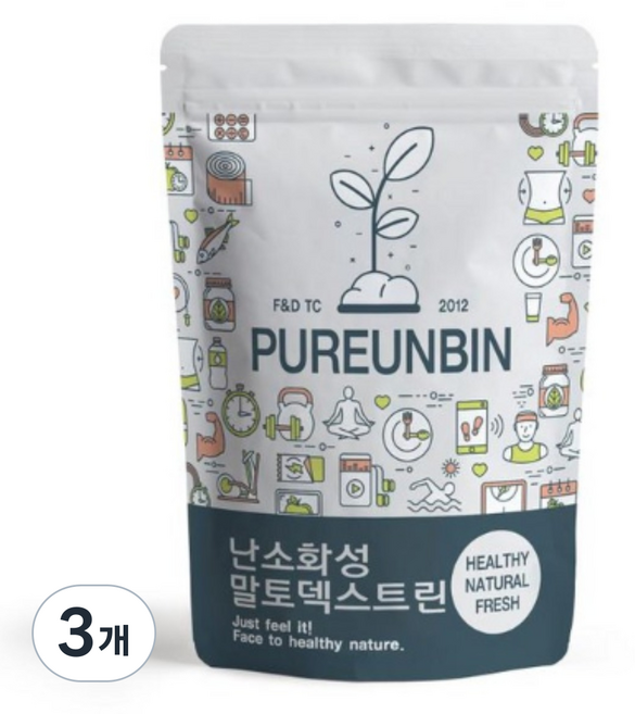 푸른빈 난소화성말토덱스트린 분말, 500g, 3개