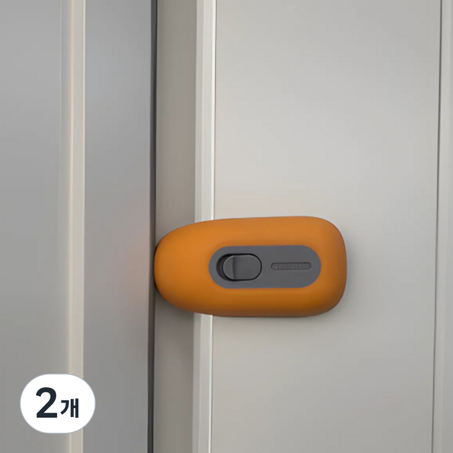 만다린망고 문틈 손끼임방지 방문 손낌 손보호대 도어스토퍼 문닫힘방지, 2개, 오렌지