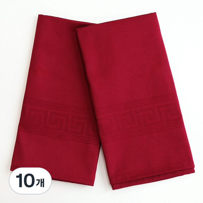 쉬라즈리빙 바리스타 린넨 타월 냅킨 순면, 10개, 레드와인