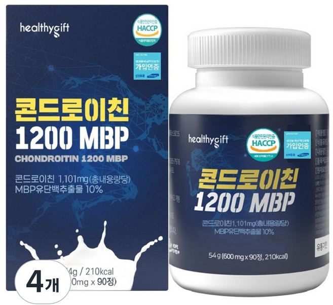 헬씨기프트 콘드로이친 1200 MBP HACCP, 90정, 4개