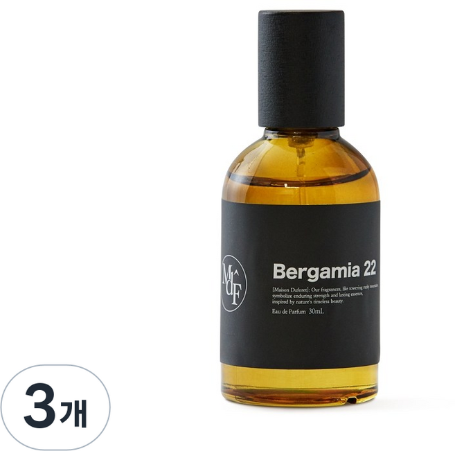 베르가미아22 오드퍼퓸 남녀공용 카피향수 Maison Du Foret, 3개, 30ml